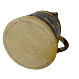 Grand pichet ancien en céramique française de Dieulefit, à glaçure jaune.