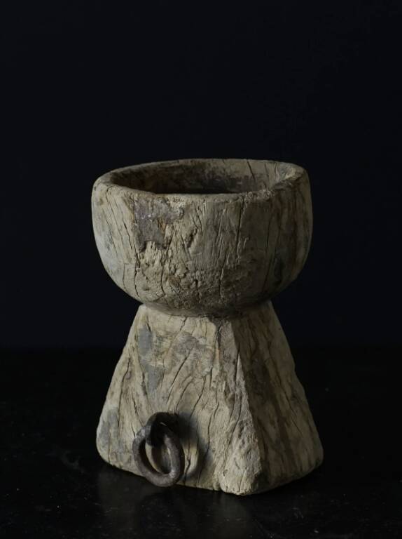 Small family bowl turned candle holder