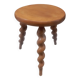 Tabouret tripode bois tourné