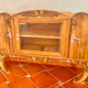 Buffet Art Nouveau restauré avec vitrine