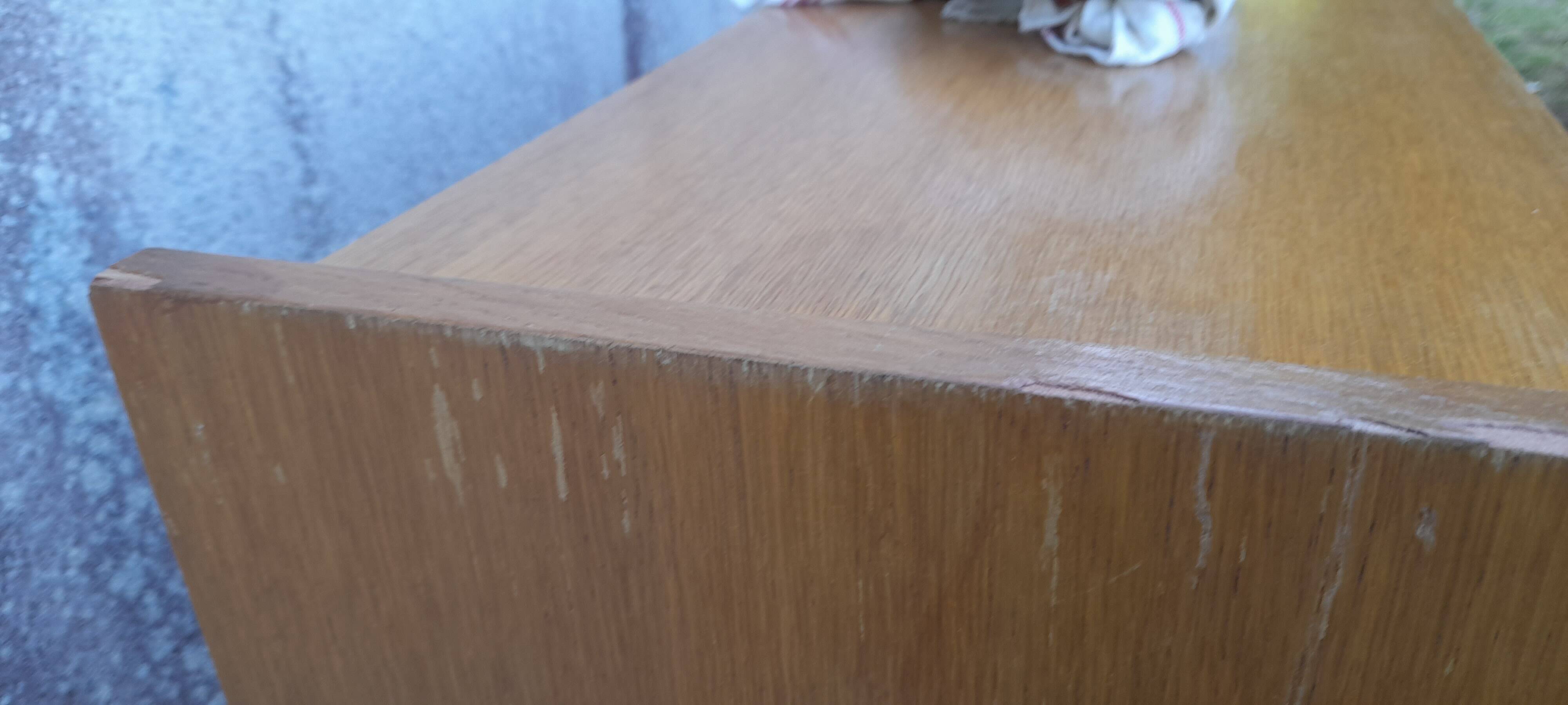 Bibus bibliothèque vitrée en placage de chêne clair H 134 cm