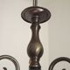 Italian Vintage Silver Brushed Metal 3 Light Flemish Style Chandelier