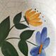 6 deep plates Poteries du Marais hand-painted floral decoration from the 60s and 70s