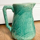 Decorative water decanter in painted ceramic