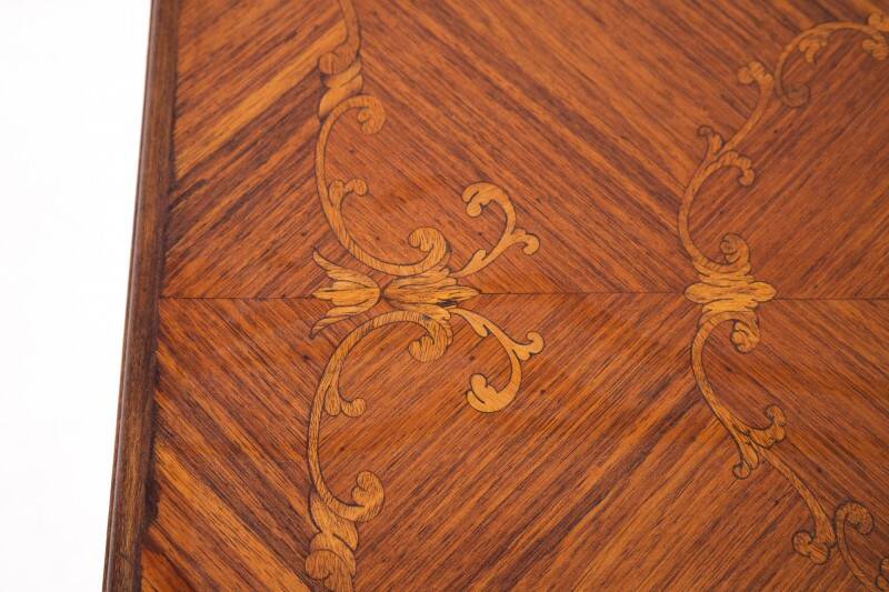 Inlaid card table, France, circa 1860. Empire