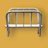 Vintage chrome-plated metal magazine rack – 1970s