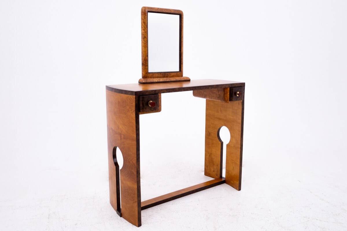 Art deco dressing table + chair set, Poland, Art Deco, ca. 1940.