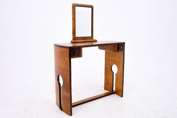 Ensemble coiffeuse + chaise Art déco, Pologne, Art Déco, vers 1940.