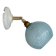 Vintage glass globe wall light in blue from Clichy.