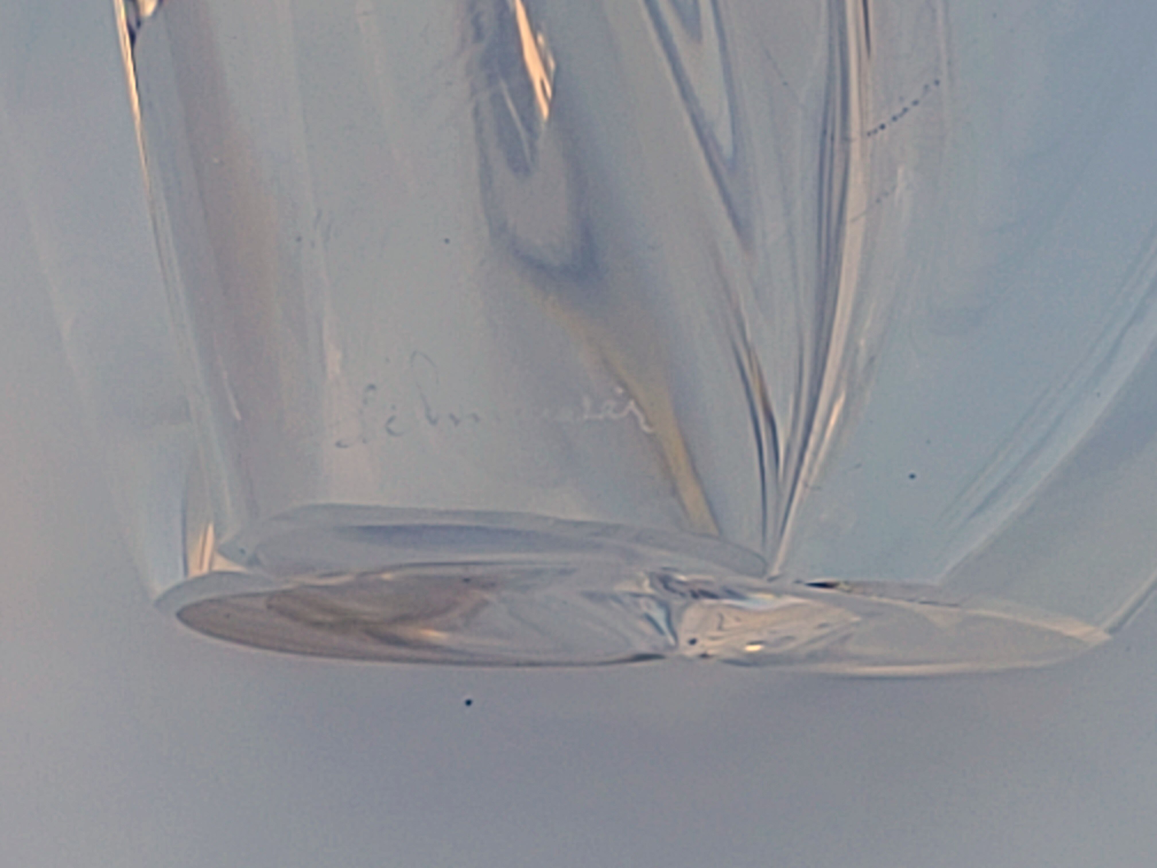 Schneider candle holder in crystal and gilded metal - three lights - 1960s