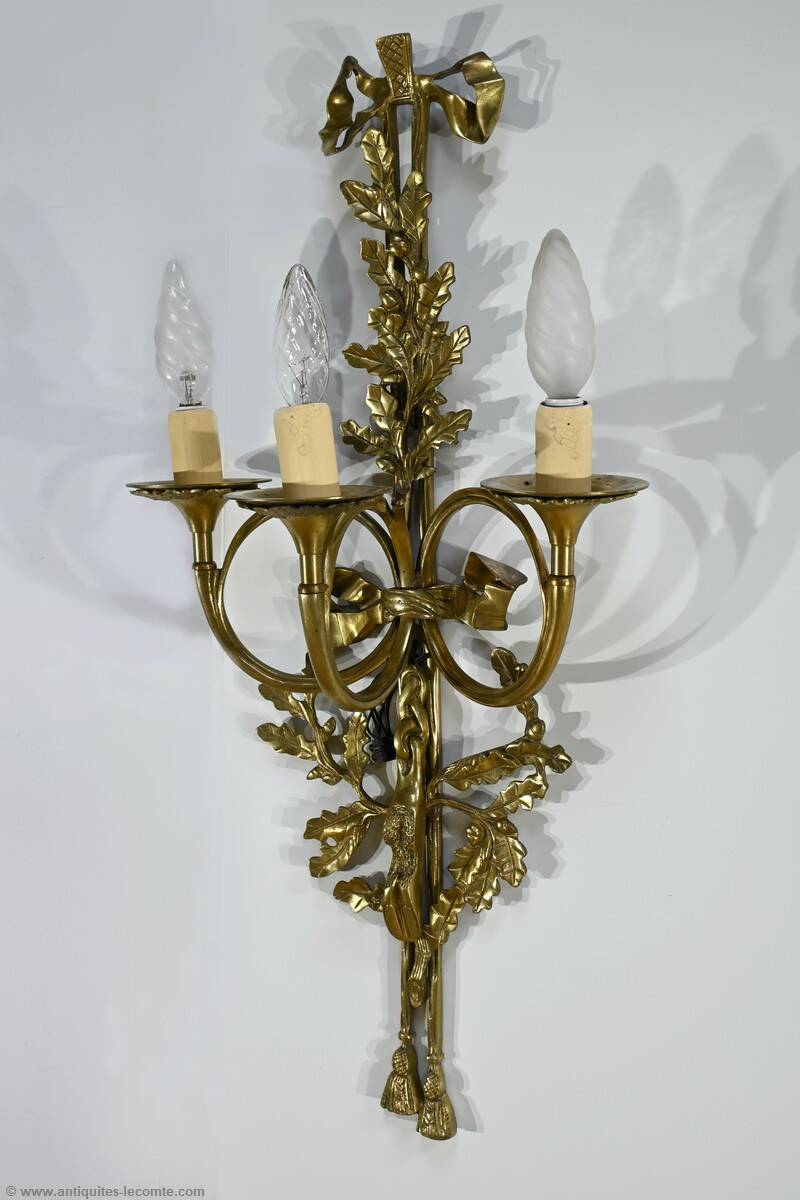 Bronze Wall Sconces, after C. Galle, Napoleon III period – Mid