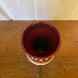 Vase ancien soulaines france céramique multicolore vintage