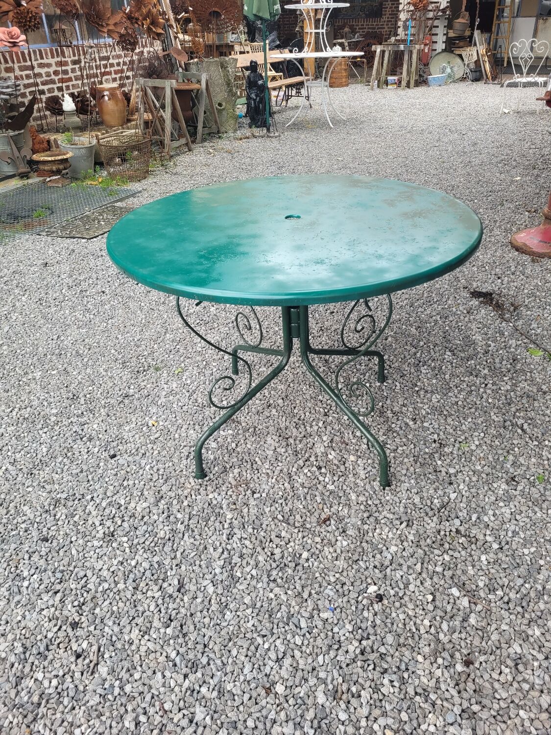 Wrought iron garden table