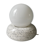 Speckled ceramic pebble lamp, 80s