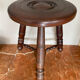Oak stool attributed to Charles Dudouyt.