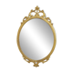 Miroir Médaillon Ovale en Laiton, Italie, 1950s