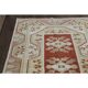 1970s Turkish Oushak Handmade Wool Cotton Red Area Rug 115x192