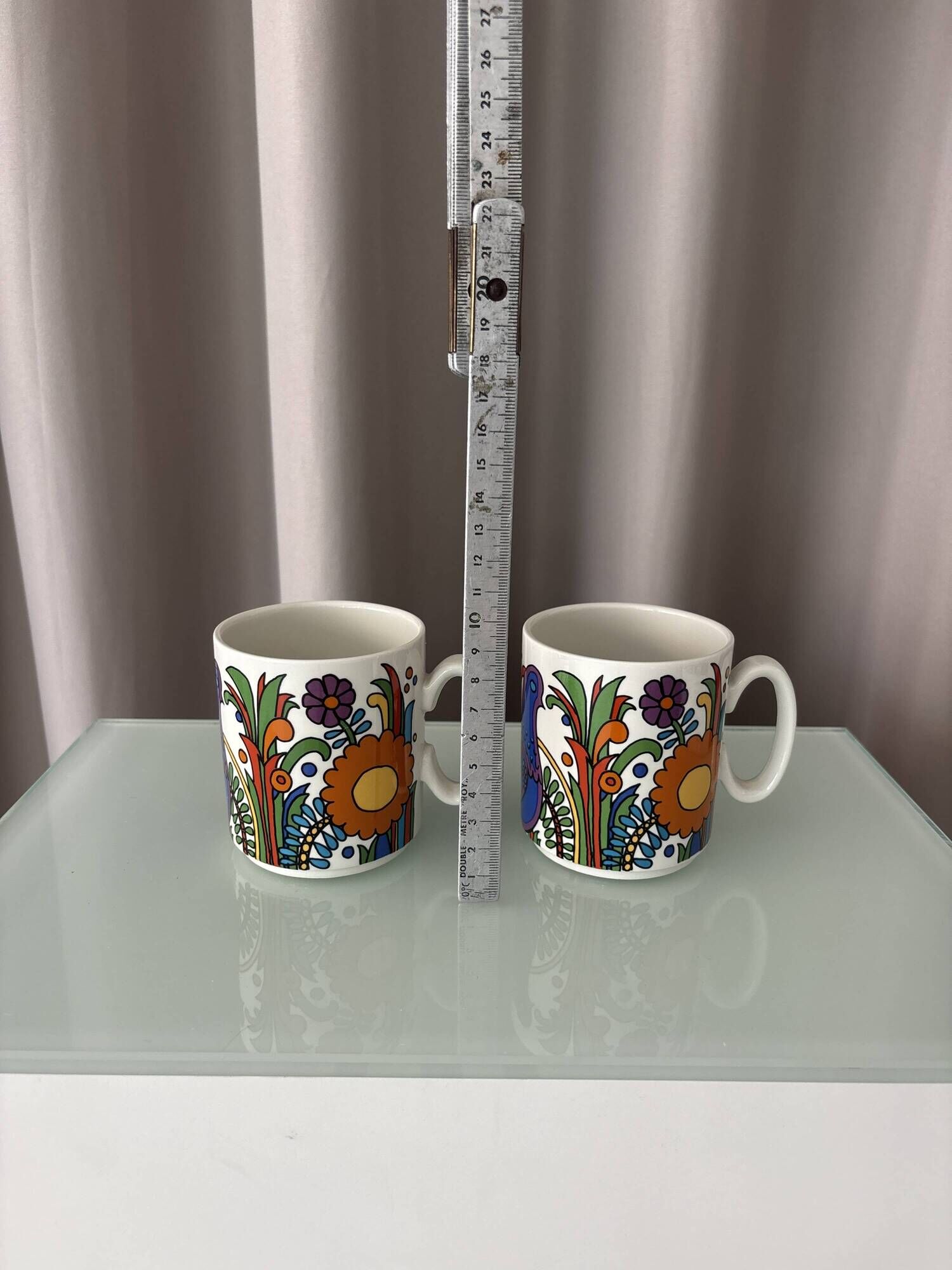 Pair of Villeroy & Boch Acapulco Mugs | 1970s Floral Design