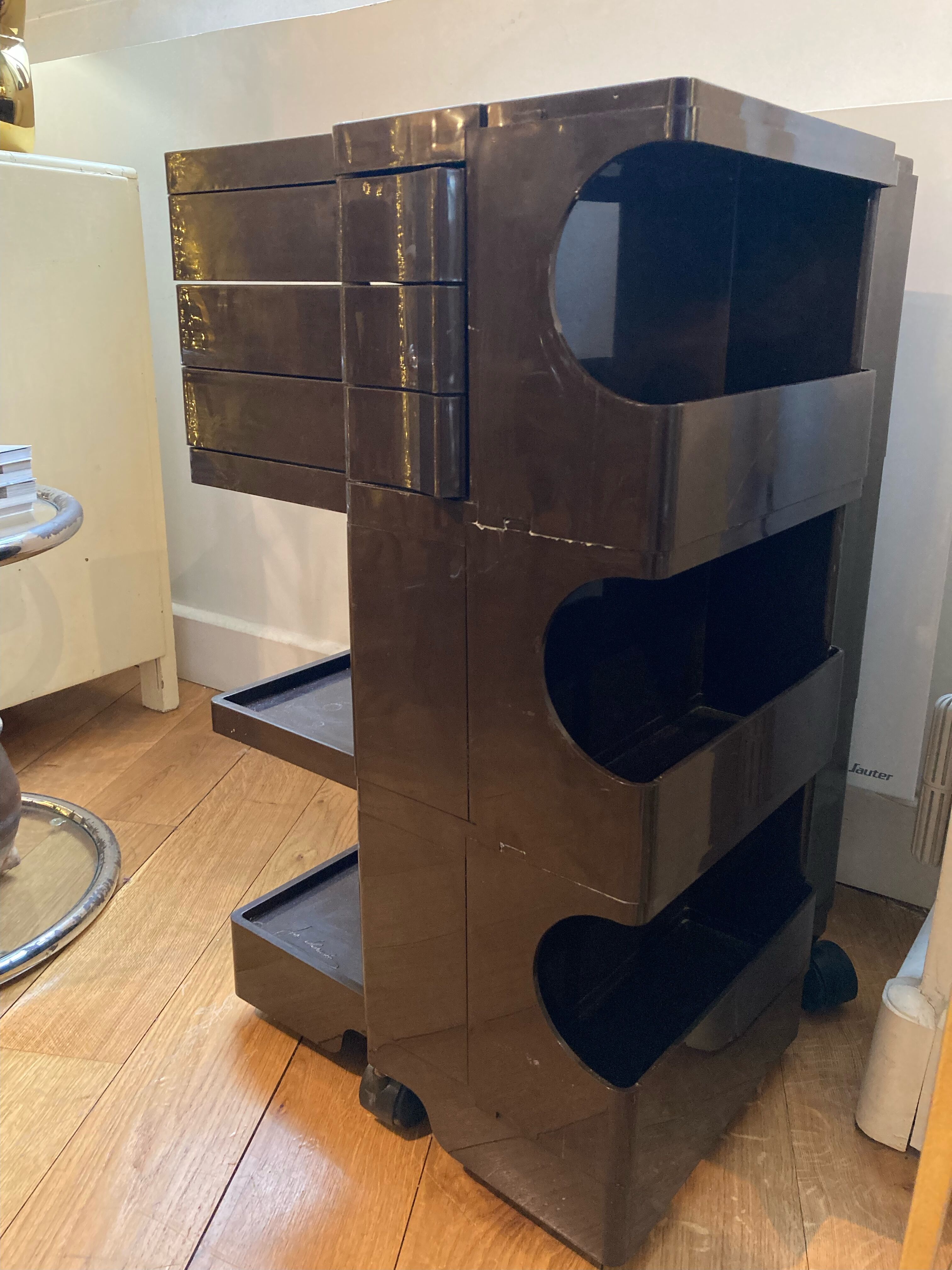 Brown Boby Cart by Joe Colombo