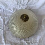 Brass and glass ceiling light