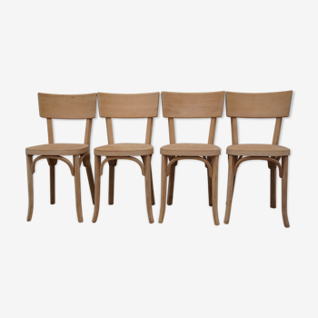 4 chairs vintage wood baumann