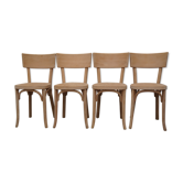 4 chairs vintage wood baumann