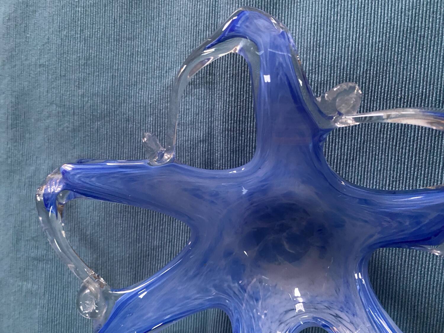 Morano glass "Starfish" trinket dish