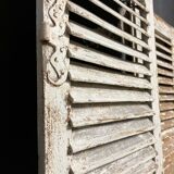 Shutter set in patinated old oak