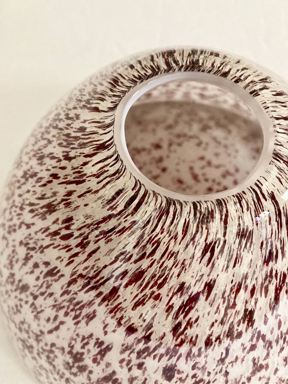 Murano vase in speckled glass paste