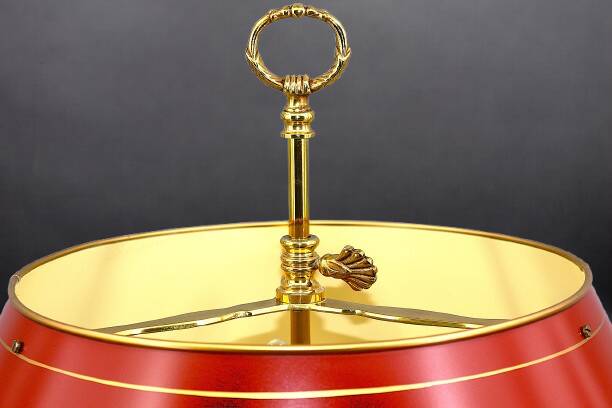 Bronze Bouillotte Lamp in Solid Empire Style Five Lights * Lucien Ga