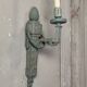 Pair of Louis XVI Style Wall Lights in Carved and Painted Wood, Circa 1900