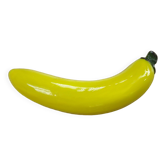 Vintage Murano Glass Fruit In The Shape Of A Yellow Banana 4990