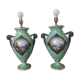 Pair of legs of porcelain lamps from Paris
