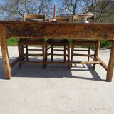 Restored solid oak farmhouse table