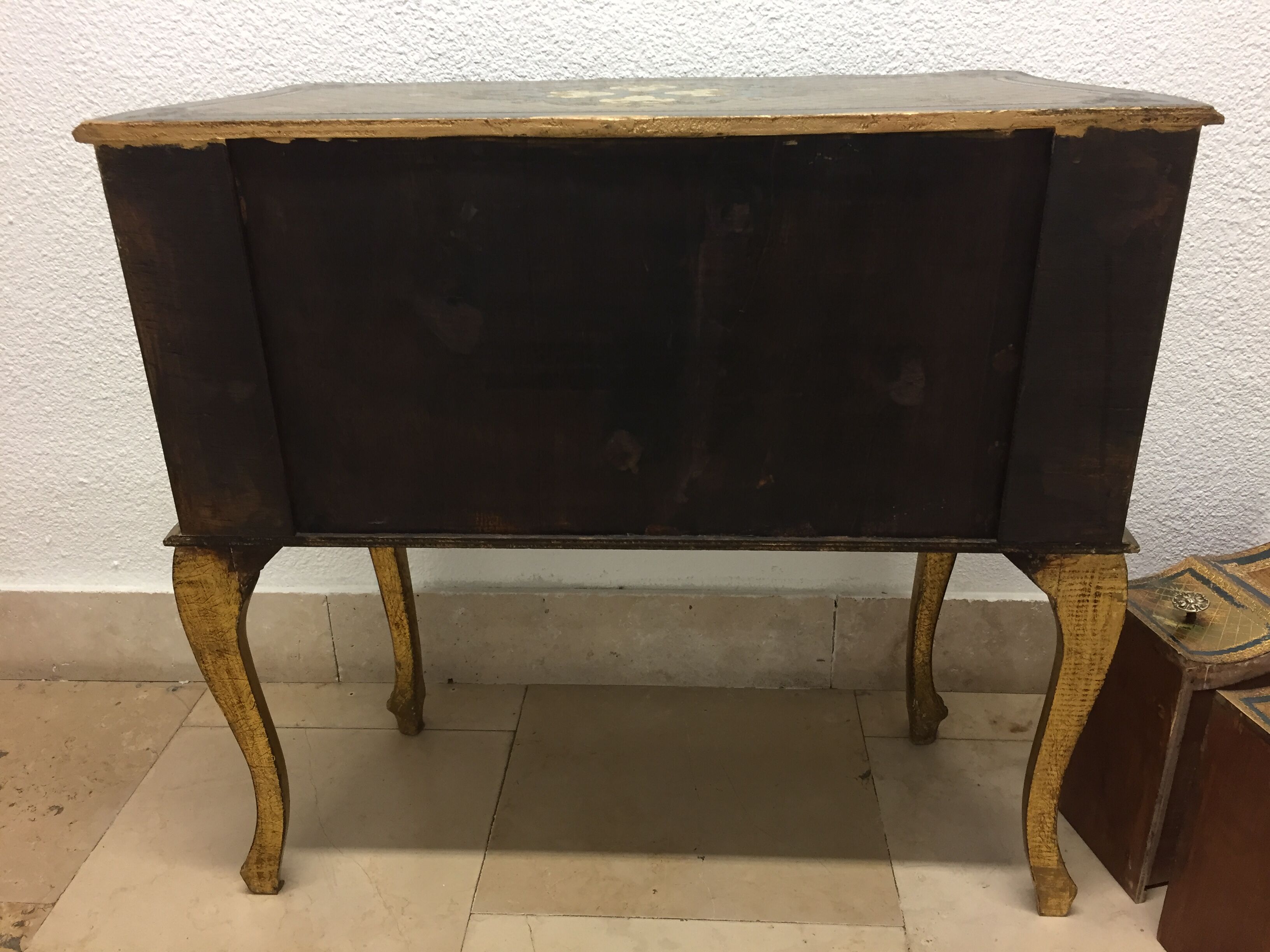 Old italian chest of drawers florentine venetian golden wood