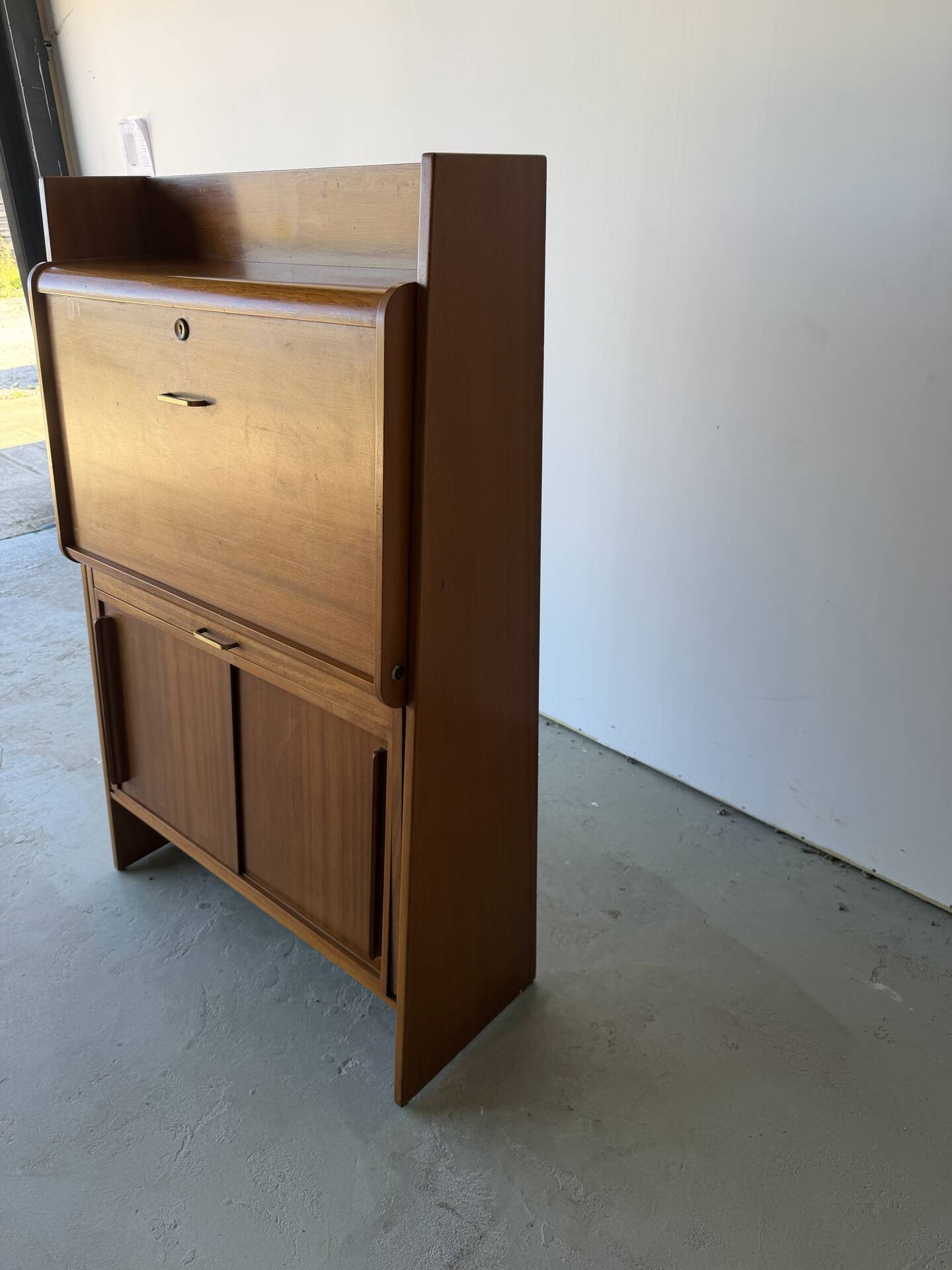Bureau secrétaire à abattant design attribué à René Jean Caillette
