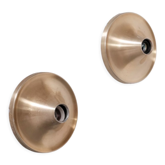 Pair of Mid-Century Italian Brass Wall or Ceiling Sconces (2 Pairs available)