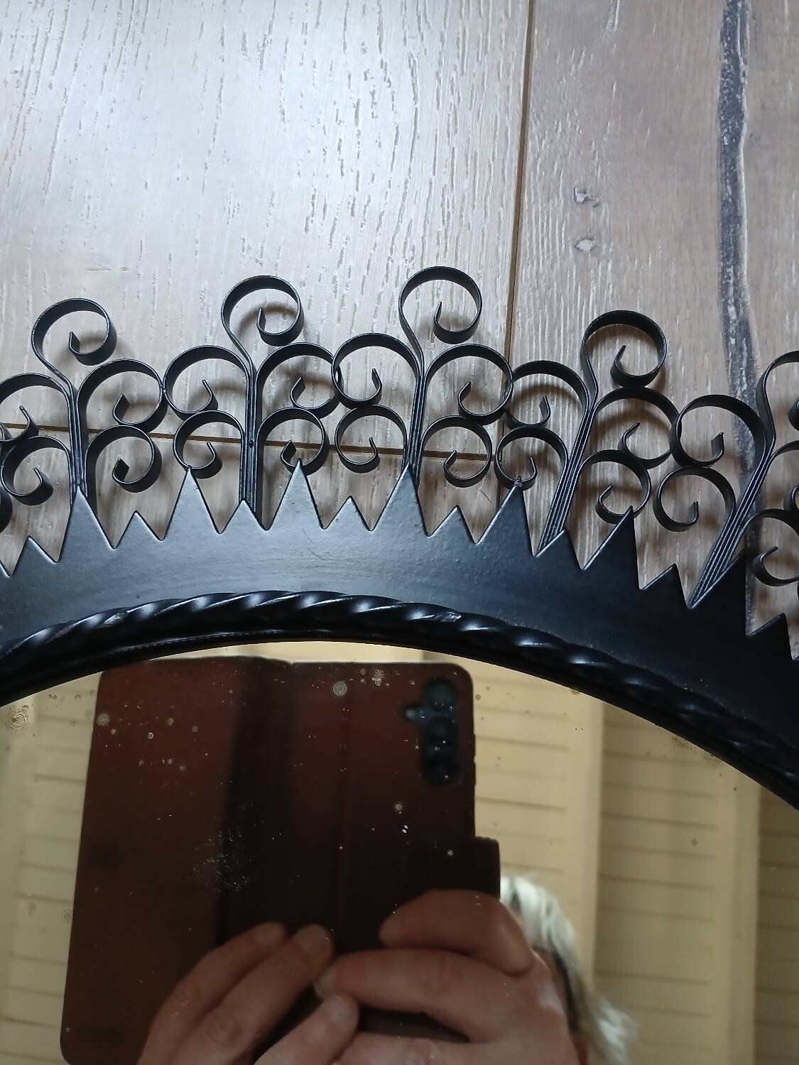 Miroir ancien en fer forgé Chaty Vallauris