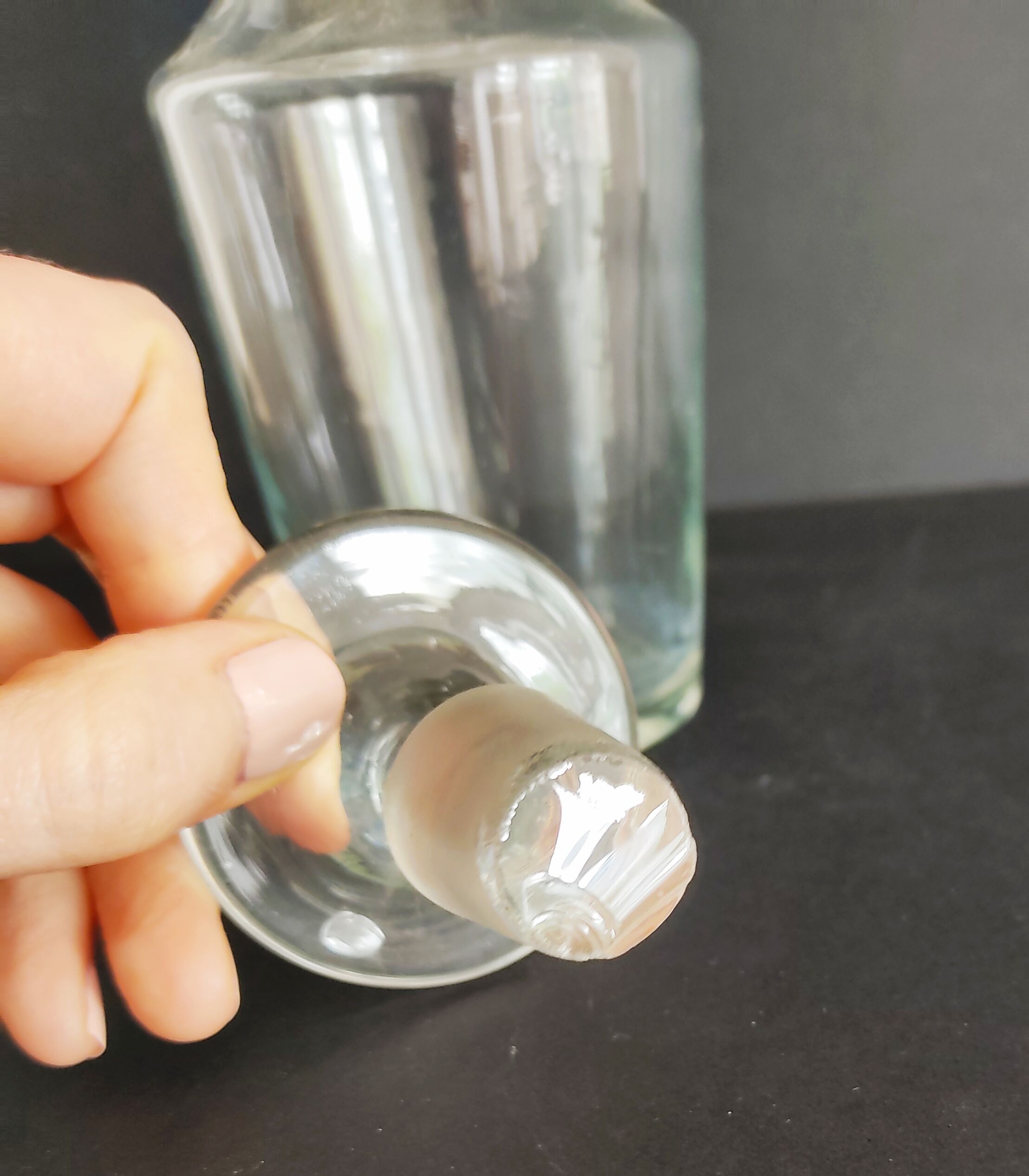Glass carafe blown around 1900