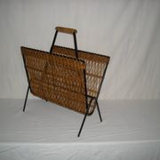 Porte-revue rotin des années 50
