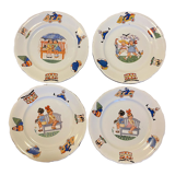 Set of 4 dessert plates from Sarreguemines Digoin