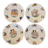 Set of 4 dessert plates from Sarreguemines Digoin