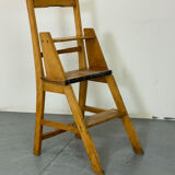 Chaise d'escalier de bibliothèque métamorphique esthétique vintage, années 1930