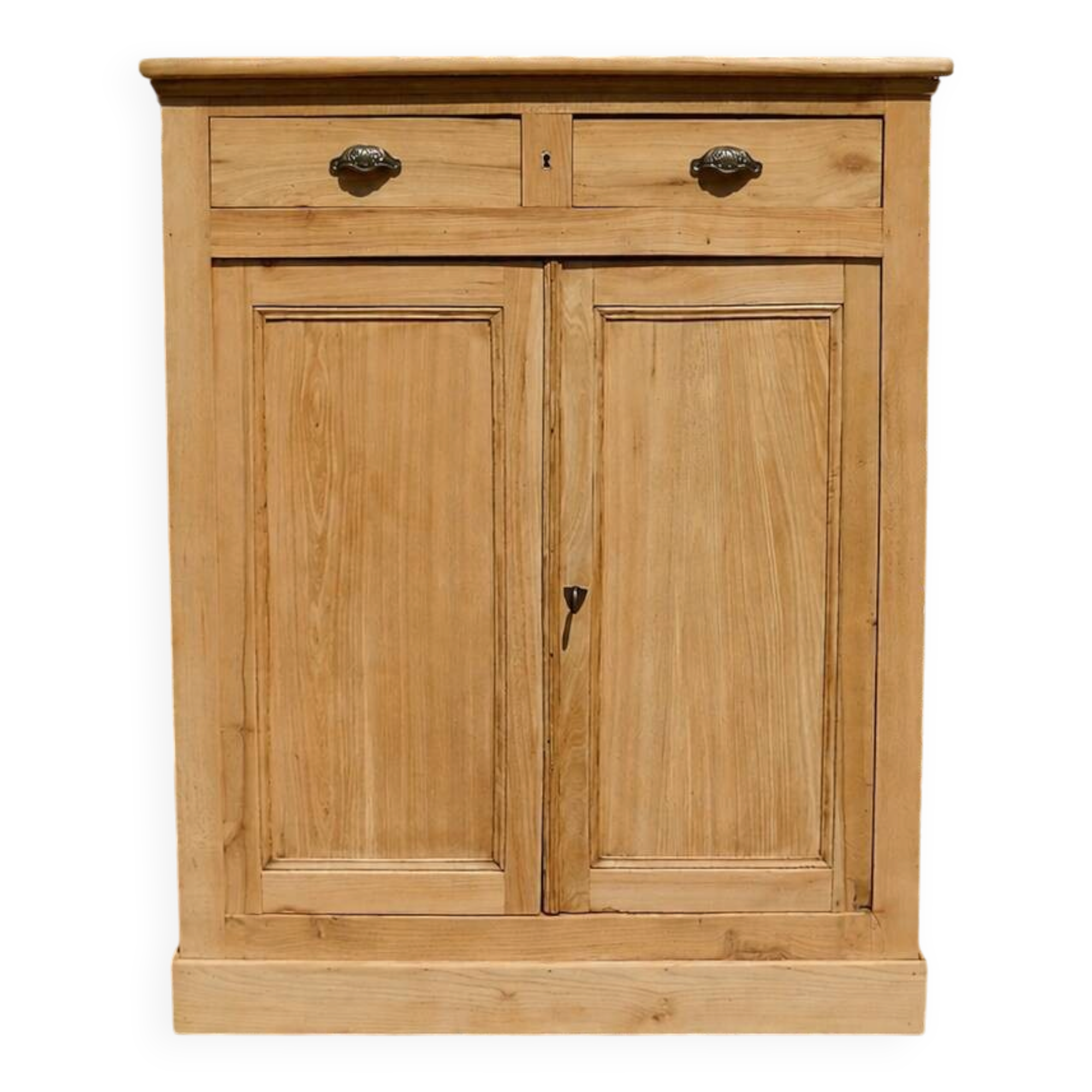 Superb antique Parisian sideboard in solid ash, industrial furniture style.