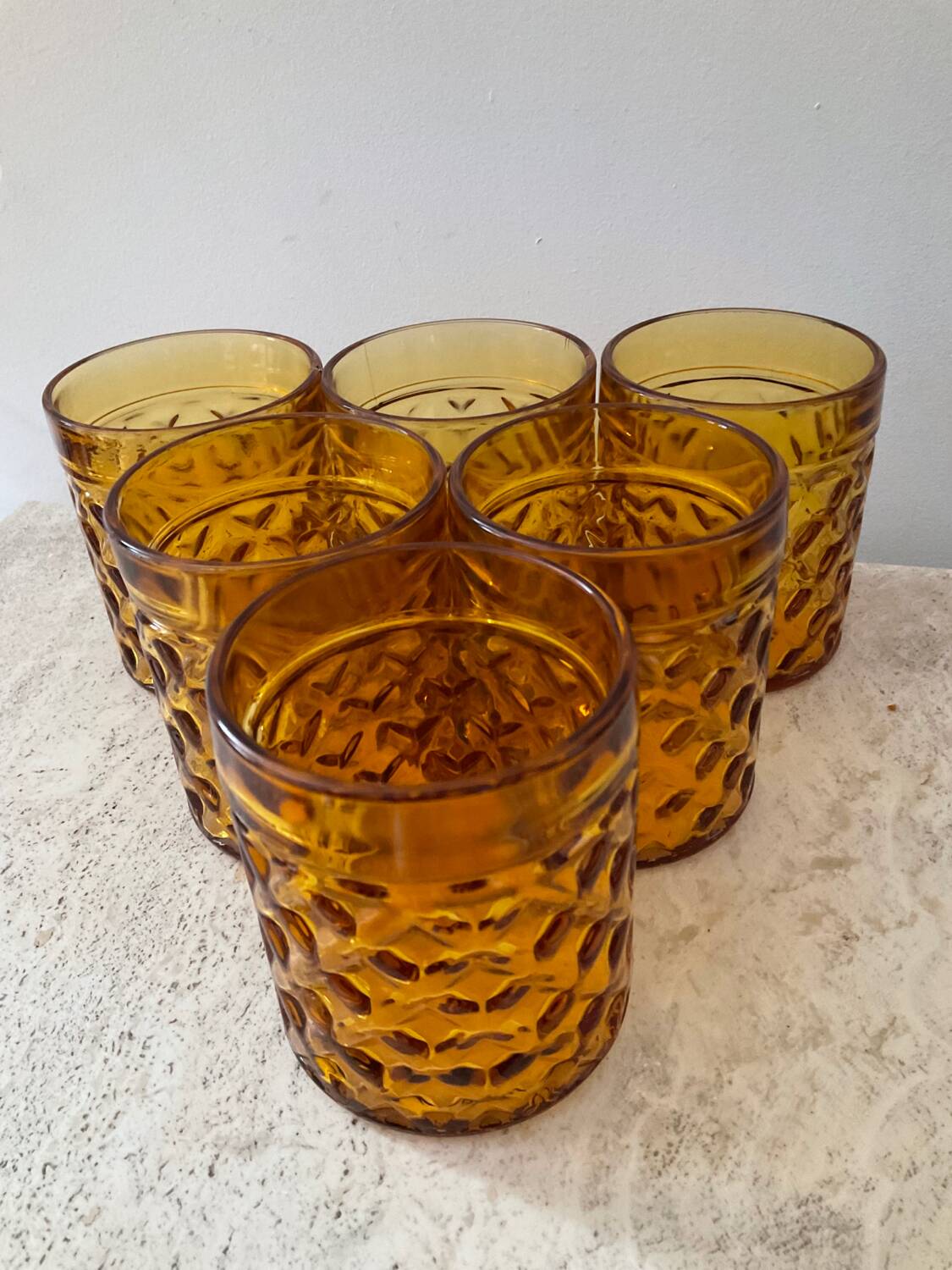 Série de 6 verres Pernod des années 70