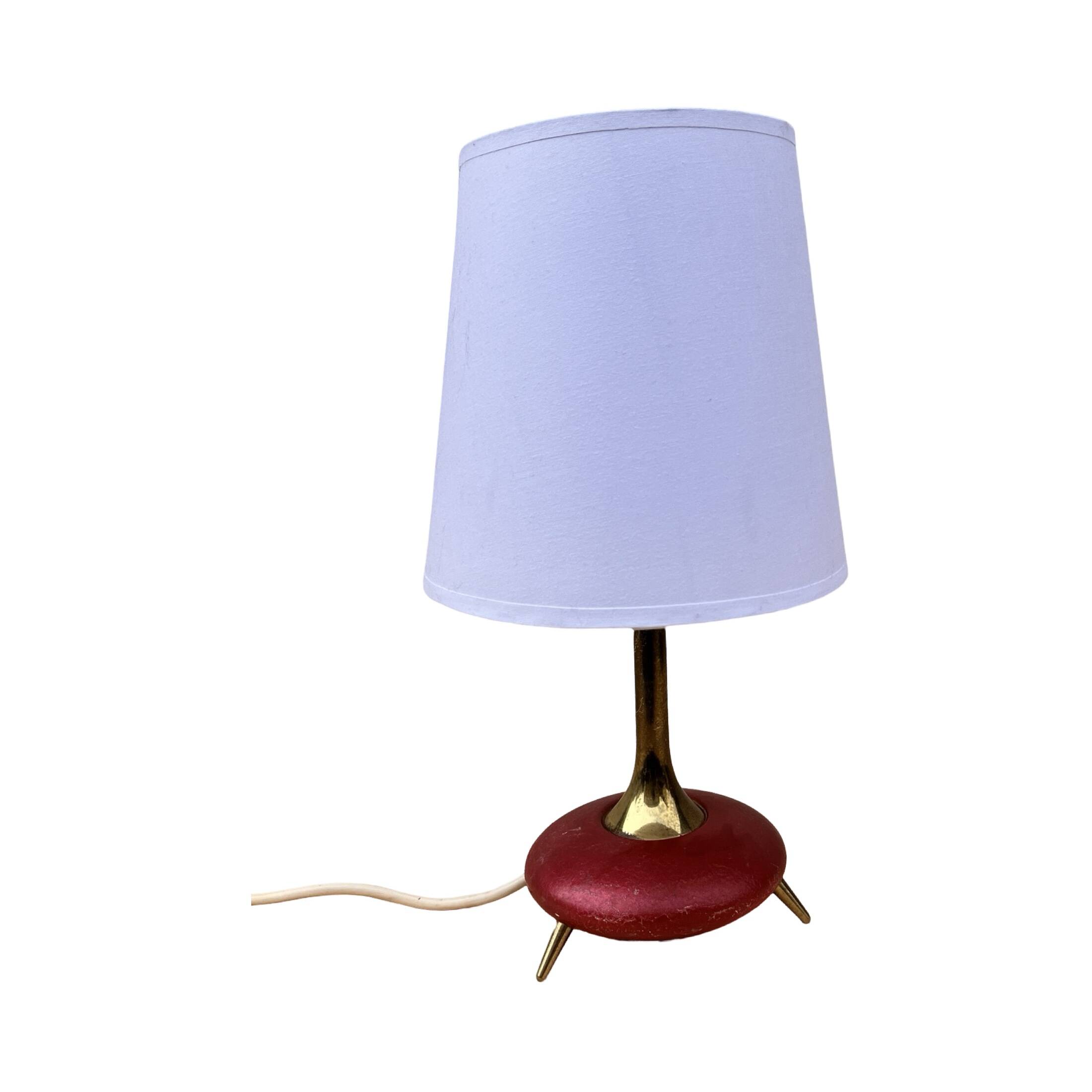 Table lamp with a lampshade Belgium 1980s.