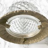 Glass and brass wall lamp
