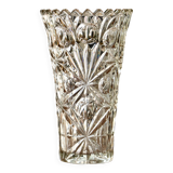Large vintage vase in thick cut glass