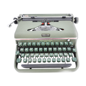 Machine à écrire halda verte portable 1958