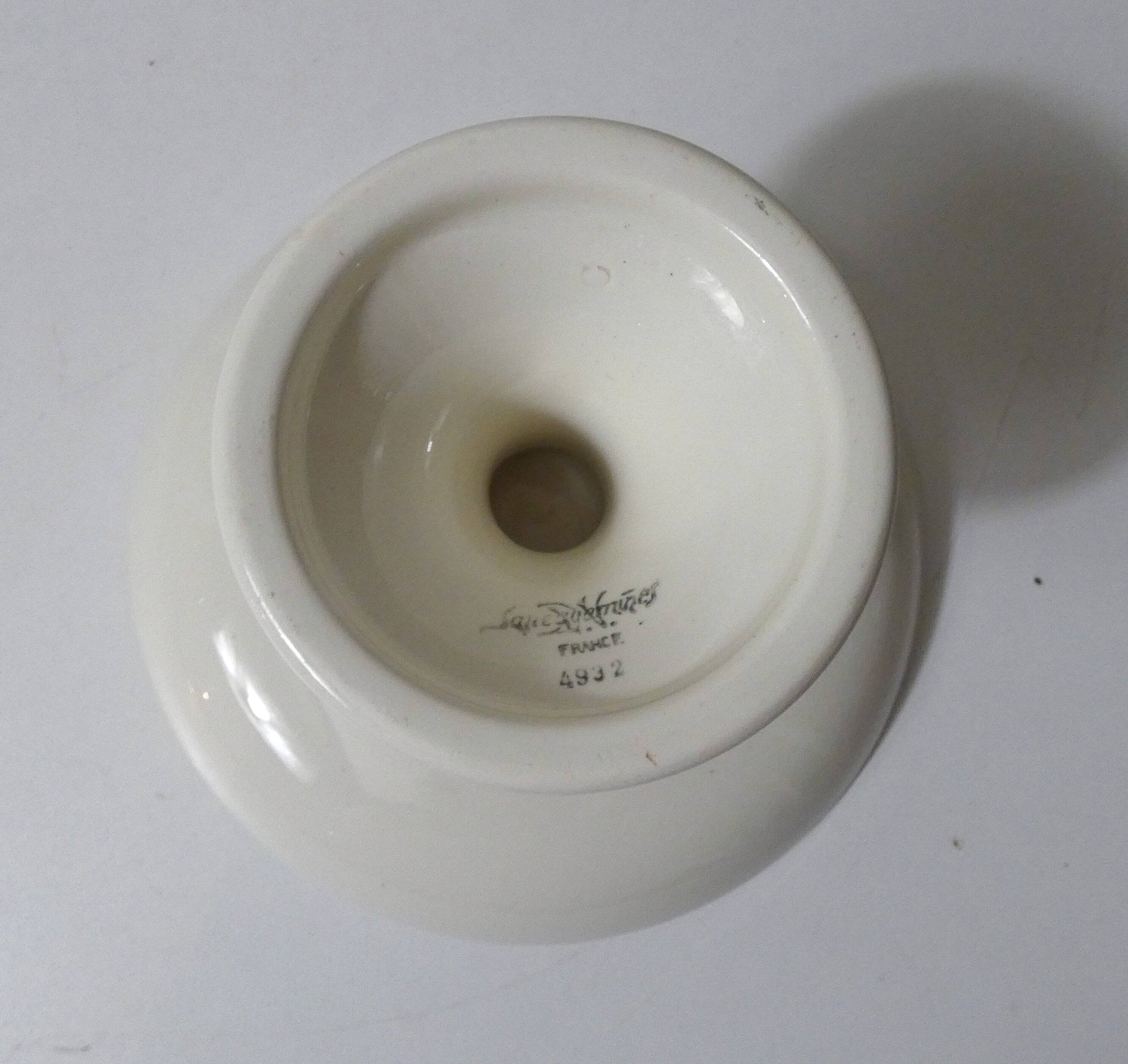 Digoin Sarreguemines old footed dish compote 4932